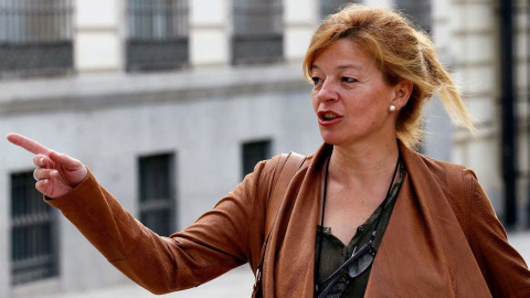 Ana Garrido, frente a la Audiencia Nacional en una imagen de archivo. SERGIO BARRENECHEA (EFE)