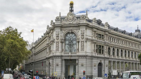 Fachada de la sede del Banco de España en Madrid. EFE