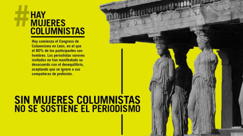 Imagen de la campaña en redes #HayMujeresColumnistas