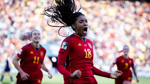 durante el partido de cuartos de final de la Copa Mundial Femenina de la FIFA 2023 entre España y Holanda