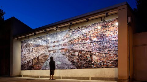 Mural fotogràfic del barri del Besòs i el Maresme