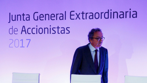 El actual vicepresidente de Prisa, Manuel Polanco, que será el nuevo presidente del grupo de comunicación a partir de enero 2018, durante la junta general extraordinaria de accionistas. EFE/Rodrigo Jiménez