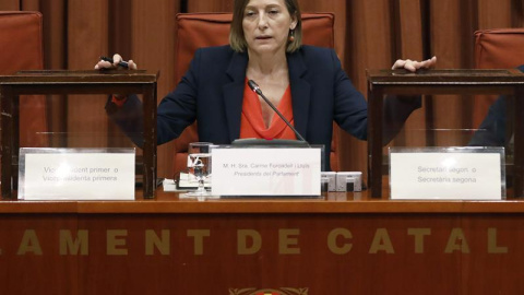 La presidenta del Parlament, Carme Forcadell. / ANDREU DALMAU (EFE)