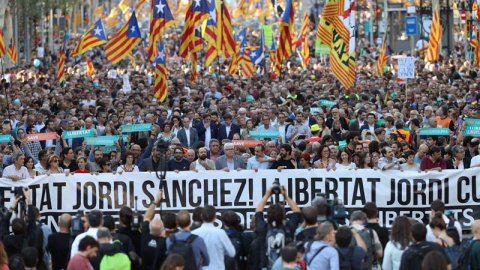 Manifestació en defensa dels drets i llibertats de Catalunya / EFE Toni Albir