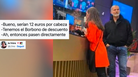 Un tuitero bromea sobre la imagen de Felipe VI y Letizia en el cine.