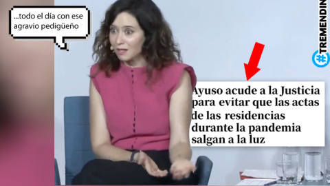 Isabel Díaz Ayuso intentando que los árboles te impidan ver el bosque.