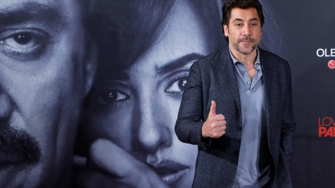 El actor Javier Bardem, durante la presentación en Madrid de la película 'Loving Pablo'.- EFE