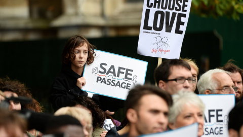 Manifestación ante el Parlamento británico. - REUTERS