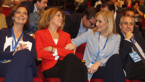 María Dolores de Cospedal junto a Cristina Cifuentes en el congreso regional del PP de Madrid