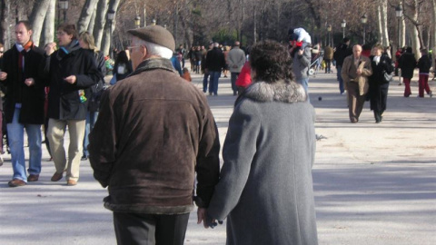 Una pareja de jubilados. E.P.