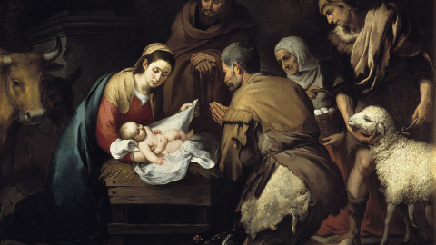 'Adoración de los pastores', Bartolomé Esteban Murillo (1650)