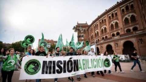 Miles de personas se manifiestan en Madrid para reivindicar el fin de la tauromaquia