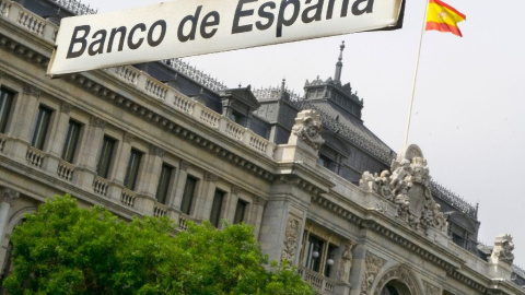 El edificio del Banco de España visto desde la entrada de la estación del metro del mismo nombre. AFP/Dominique Faget