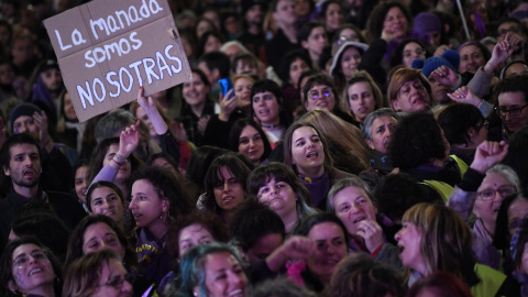 Miles de mujeres durante una manifestación convocada por la Comisión 8M, por el 8M, Día Internacional de la Mujer, a 8 de marzo de marzo de 2023, en Madrid (España).