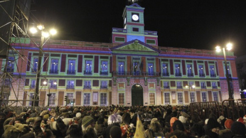 La Puerta del Sol, durante la noche de las campanadas. EFE/Archivo