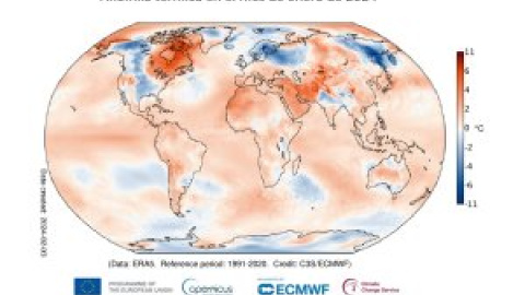 Los 13,14º de temperatura media global convierten este enero en el más cálido de la historia