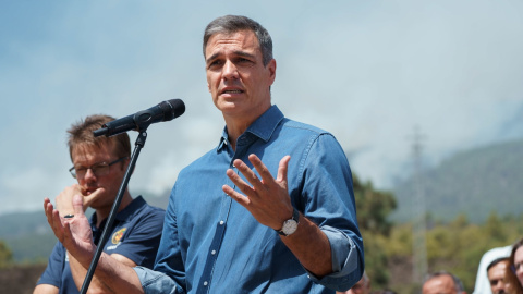 Pedro Sánchez habla en Tenerife