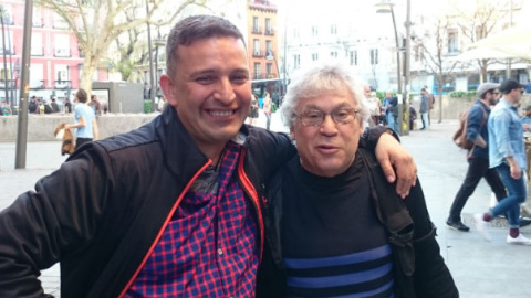 Raúl, de Casa Solidaria, y Roberto, de Plaza Solidaria.