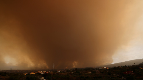 La calidad del aire empeora por el incendio en Tenerife