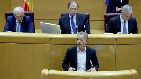 Ander Gil, durante su intervención en el Senado este jueves. EFE/Kiko Huesca