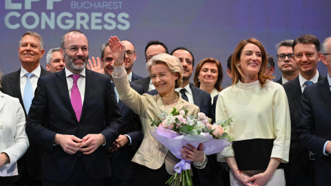 7/3/24 - El Partido Popular Europeo (PPE) encumbró este jueves a la presidenta de la Comisión Europea, Ursula von der Leyen, como candidata a repetir en ese cargo cinco años más.