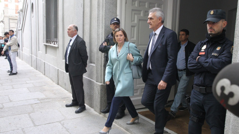 La presidenta del Parlament, Carme Forcadell, a su salida del Tribunal Supremo, tras su primera comparecencia por el 1-O. E.P.