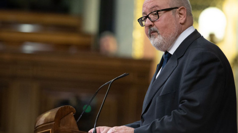 El nou delegat de la Generalitat a Madrid, Joan Capdevila, en una intervenció al Congrés