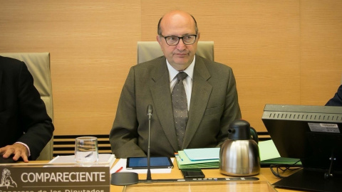 El presidente del Tribunal de Cuentas, Ramón Álvarez de Miranda, en el Congreso. E.P.