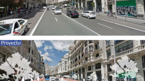 Recreación de la remodelación de Gran Vía. AYTO. DE MADRID