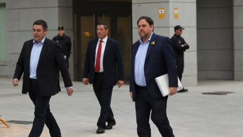 El exvicepresidente catalán Oriol Junqueras a su llegada a la Audiencia Nacional. REUTERS/Susana Vera