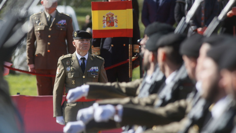 El general de brigada Fernando Ruiz Gómez durante el acto de toma de posesión de su nuevo cargo, a 16 de febrero de 2024, en Córdoba, Andalucía (España)