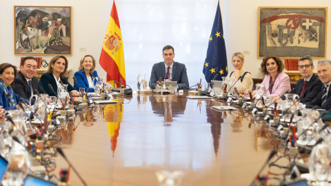 Pedro Sánchez preside la primera reunión de Consejo de Ministros de la XV legislatura, a 22 de noviembre de 2023, en Madrid.