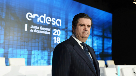 El presidente de la compañía de electricidad Endesa, Borja Prado, durante la Junta de accionistas de Endesa, celebrada en Madrid. EFE/ Fernando Villar