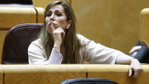 Alicia Sánchez-Camacho durante una sesión de control en el Senado. - EFE