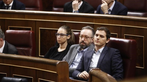 Juan Carlos Girauta con Albert Rivera en el Congreso. /EP