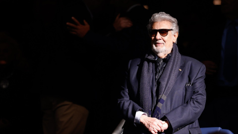 Una de las últimas veces que se vio en público a Plácido Domingo fue en enero en un partido del Real Madrid ante el Almería en el estadio Santiago Bernabéu.