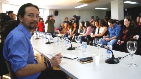 El líder de Podemos, Pablo Iglesias, durante un Consejo Ciudadano Estatal. EFE