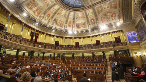 Vista del Pleno del Congreso, durante una sesión de control al Gobierno. EFE