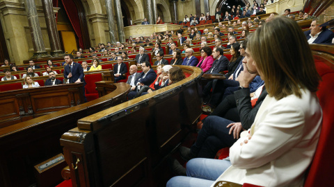 El president Aragonès intervé després de la votació al Parlament de Catalunya en què s'ha tombat els pressupostos de la Generalitat