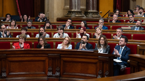 El pleno del debate a la totalidad de Presupuestos catalanes de 2024 en el Parlament, en Barcelona.