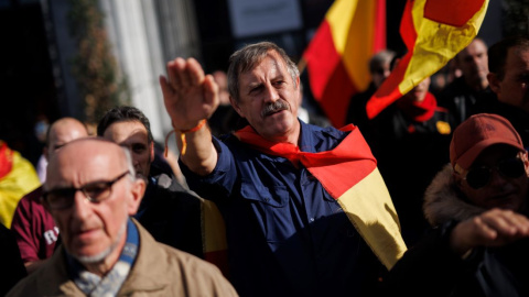 Manifestantes franquistas