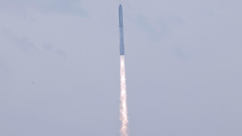 El cohete Starship, de la privada SpaceX, despega desde Boca Chica (TExas), a 14 de marzo de 2024.