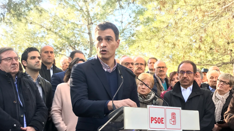 Pedro Sánchez en el acto en Paterna (Valencia). PSPV