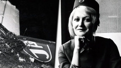 La azafata Vesna Vulović, superviviente de un atentado contra el avión en el que viajaba.