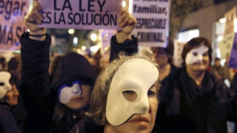 Manifestación contra la violencia machista celebrada en Madrid. EFE