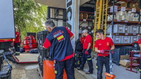 El ERICAM (Unidad especial de emergencia y respuesta inmediata) se desplaza a Marruecos para colaborar en la búsqueda y rescate de víctimas del terremoto, a 10 de septiembre de 2023.