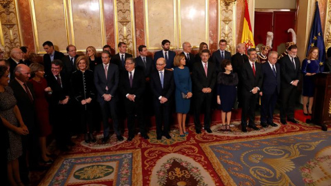 Acto conmemorativo celebrado en el Congreso de los Diputados con motivo del Día de la Constitución.EFE/Chema Moya