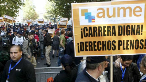 Manifestación de militares convocada por la AUME. EFE