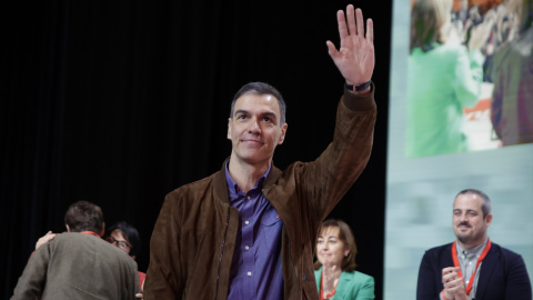 El secretario general del PSOE y presidente del Gobierno, Pedro Sánchez, durante el acto de clausura del 15º Congreso del PSC, en el Palacio de Congresos de Cataluña, a 17 de marzo de 2024, en Barcelona, Catalunya (España).