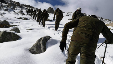 Foto de archivo de unas maniobras militares en el Pirineo aragonés.